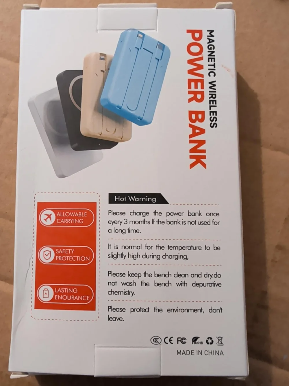 Magnetic Wireless Power Bank - White